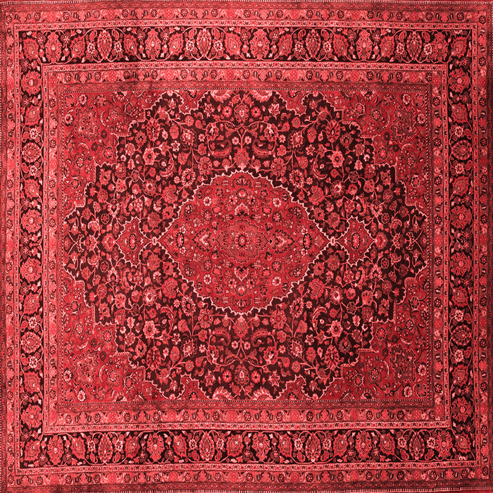 Machine Washable Medallion Red Traditional Rug, wshtr99red