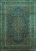 Medallion Turquoise Traditional Rug, tr99turq