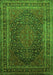 Medallion Green Traditional Rug, tr99grn