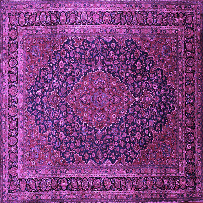 Square Medallion Purple Traditional Rug, tr99pur