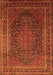 Serging Thickness of Machine Washable Medallion Orange Traditional Area Rugs, wshtr99org