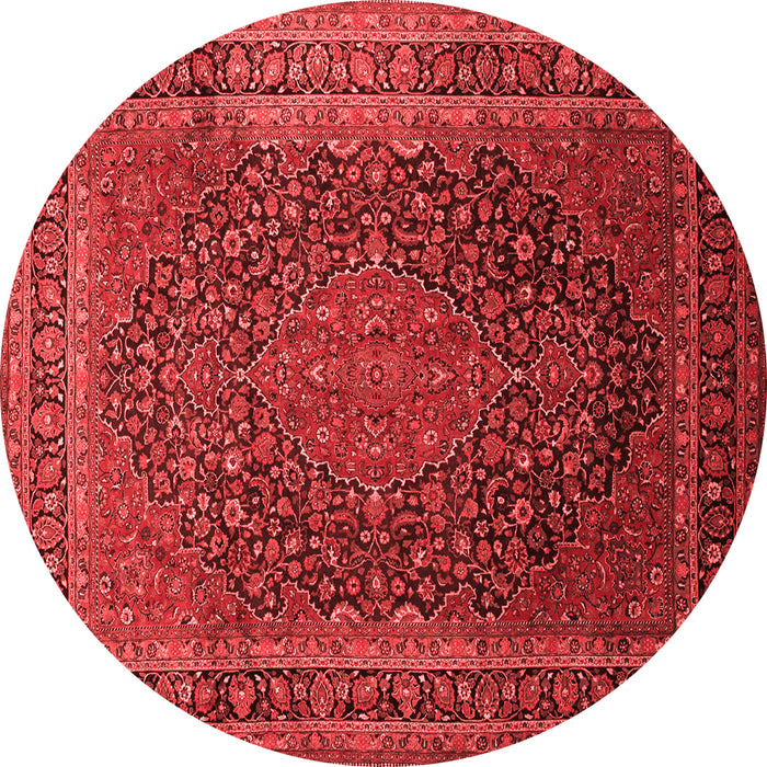Machine Washable Medallion Red Traditional Rug, wshtr99red