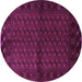 Round Southwestern Purple Country Rug, tr9pur