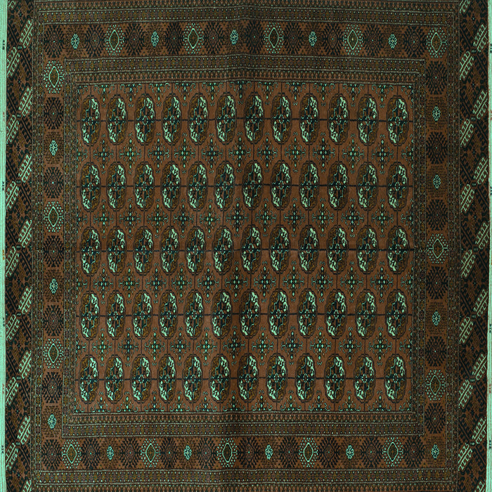 Square Machine Washable Southwestern Turquoise Country Area Rugs, wshtr9turq