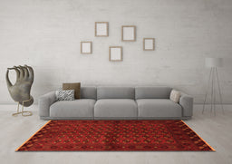 Machine Washable Southwestern Orange Country Area Rugs in a Living Room, wshtr9org
