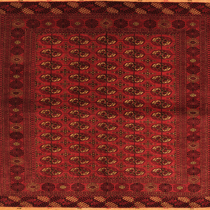 Round Machine Washable Southwestern Orange Country Area Rugs, wshtr9org