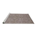 Sideview of Machine Washable Industrial Modern Rose Dust Purple Rug, wshurb1000