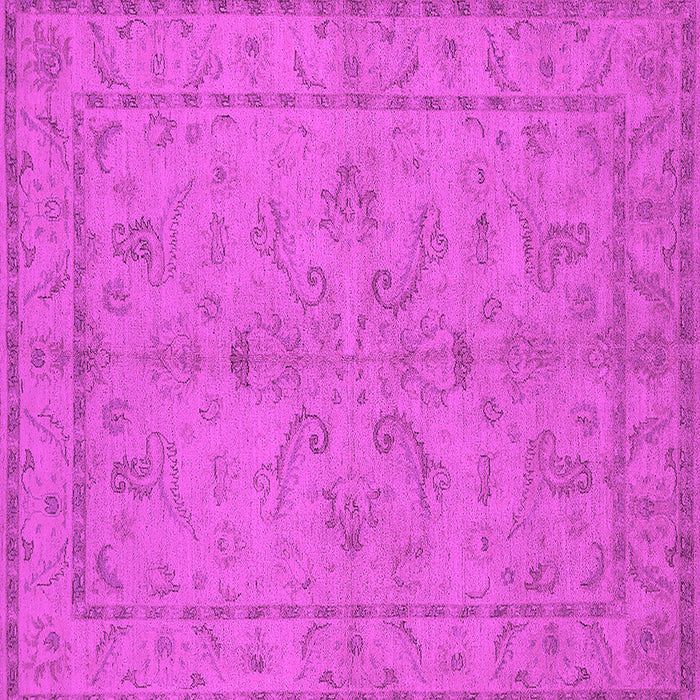 Square Machine Washable Oriental Pink Traditional Rug, wshurb1000pnk