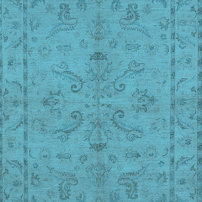 Machine Washable Oriental Light Blue Traditional Rug, wshurb1000lblu