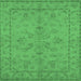 Square Oriental Emerald Green Traditional Rug, urb1000emgrn