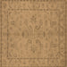 Square Oriental Brown Traditional Rug, urb1000brn