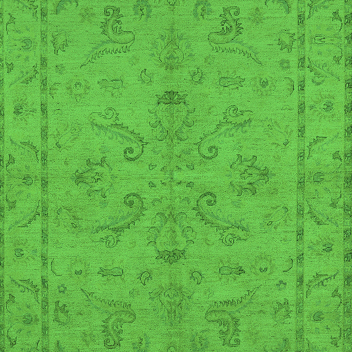 Machine Washable Oriental Green Traditional Area Rugs, wshurb1000grn
