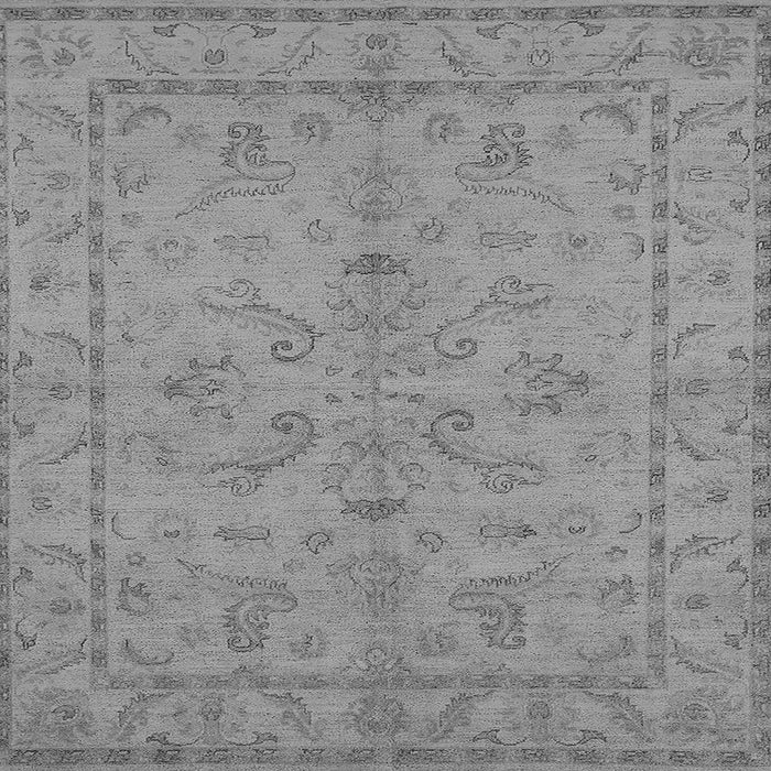 Square Machine Washable Oriental Gray Traditional Rug, wshurb1000gry