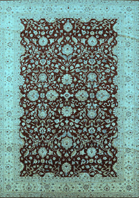 Oriental Light Blue Traditional Rug, urb1001lblu