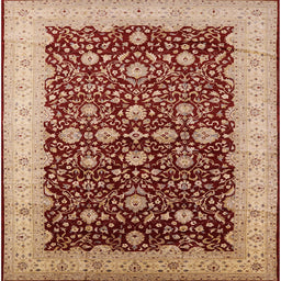 Square Machine Washable Industrial Modern Tomato Red Rug, wshurb1001