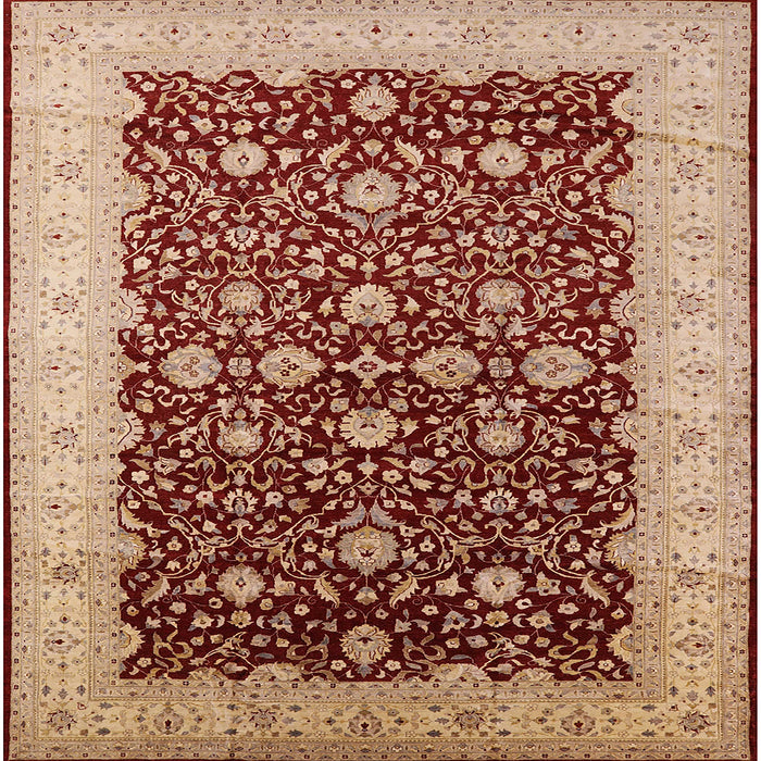 Square Machine Washable Industrial Modern Tomato Red Rug, wshurb1001