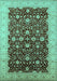 Oriental Turquoise Traditional Rug, urb1001turq