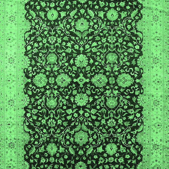 Oriental Emerald Green Traditional Rug, urb1001emgrn