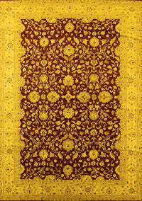 Oriental Yellow Traditional Rug, urb1001yw