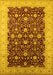 Oriental Yellow Traditional Rug, urb1001yw