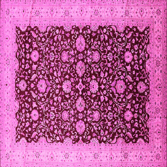 Square Oriental Pink Traditional Rug, urb1001pnk