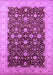 Machine Washable Oriental Purple Traditional Area Rugs, wshurb1001pur