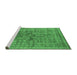 Sideview of Machine Washable Oriental Emerald Green Industrial Area Rugs, wshurb1002emgrn