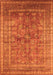 Machine Washable Oriental Orange Industrial Area Rugs, wshurb1002org