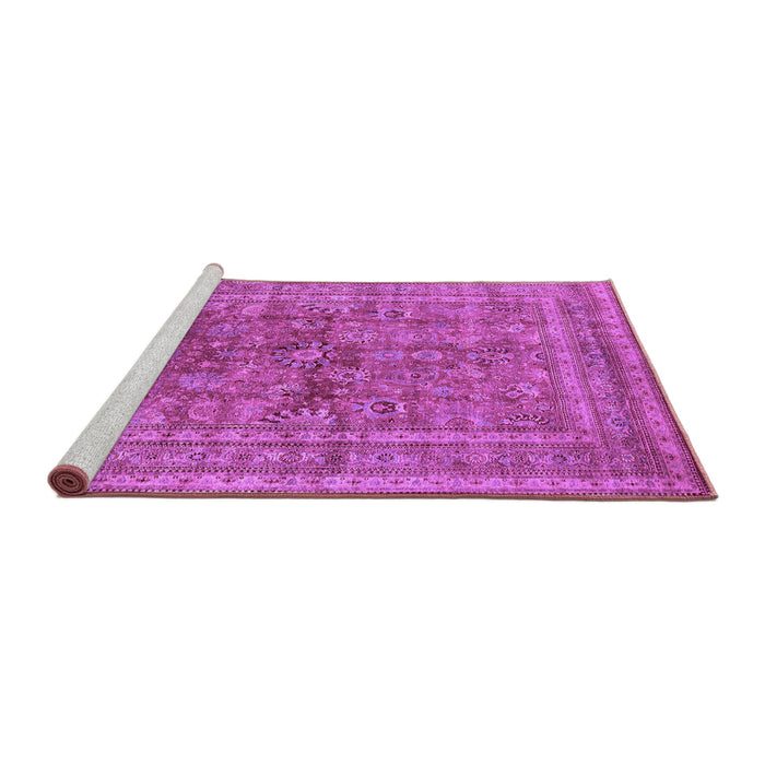 Sideview of Machine Washable Oriental Purple Industrial Area Rugs, wshurb1002pur