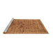 Sideview of Machine Washable Oriental Brown Industrial Rug, wshurb1002brn