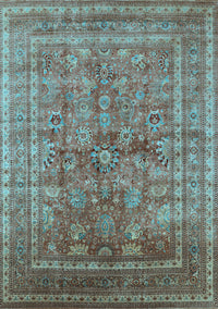 Oriental Light Blue Industrial Rug, urb1002lblu