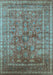 Oriental Light Blue Industrial Rug, urb1002lblu