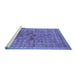 Sideview of Machine Washable Oriental Blue Industrial Rug, wshurb1002blu