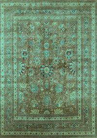 Oriental Turquoise Industrial Rug, urb1002turq