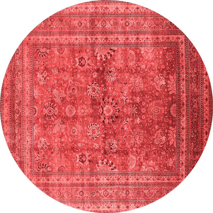 Machine Washable Oriental Red Industrial Rug, wshurb1002red