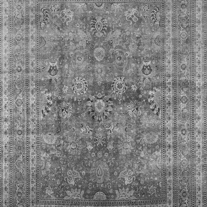 Machine Washable Oriental Gray Industrial Rug, wshurb1002gry