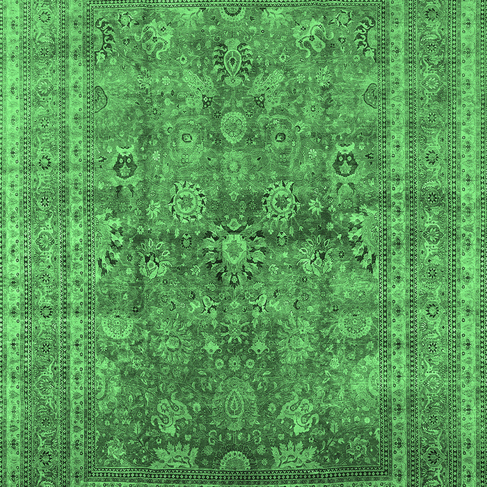 Oriental Emerald Green Industrial Rug, urb1002emgrn