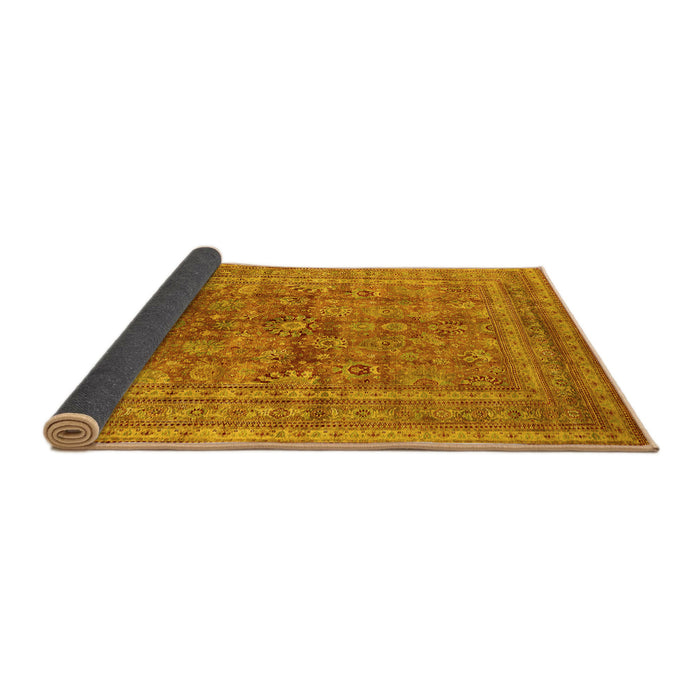 Sideview of Oriental Yellow Industrial Rug, urb1002yw