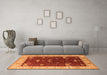 Machine Washable Oriental Orange Industrial Area Rugs in a Living Room, wshurb1003org