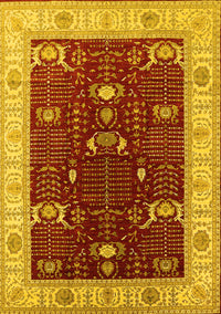 Oriental Yellow Industrial Rug, urb1003yw