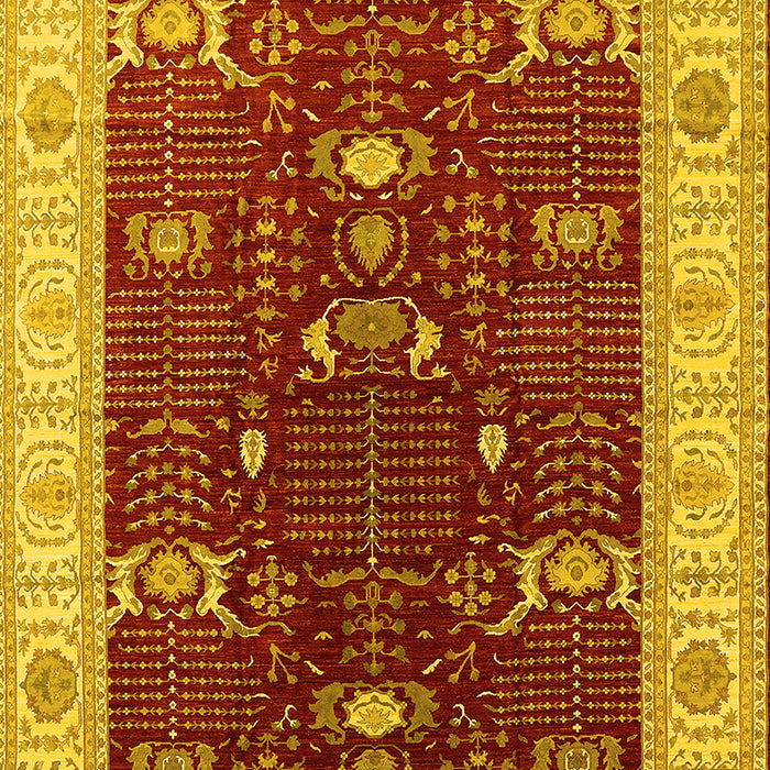 Oriental Yellow Industrial Rug, urb1003yw
