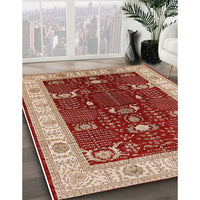 Mid-Century Modern Red Oriental Rug, urb1003