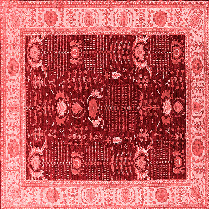 Machine Washable Oriental Red Industrial Rug, wshurb1003red