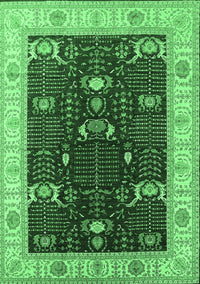 Oriental Emerald Green Industrial Rug, urb1003emgrn