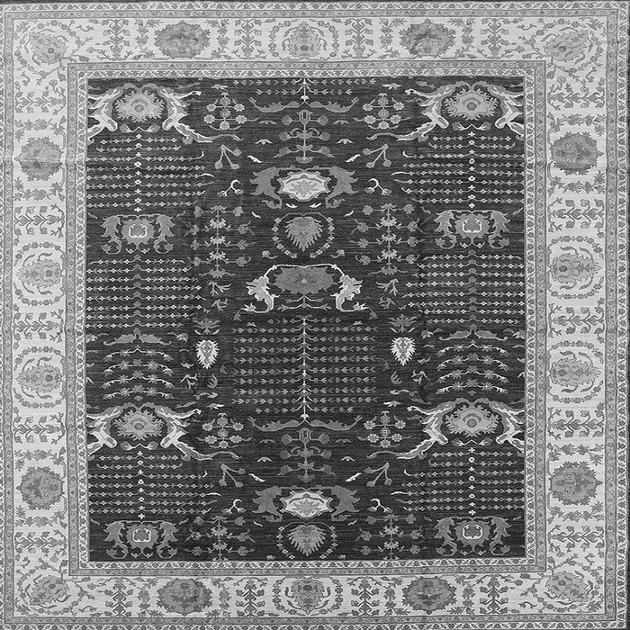 Square Oriental Gray Industrial Rug, urb1003gry