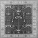 Square Oriental Gray Industrial Rug, urb1003gry