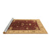 Sideview of Machine Washable Oriental Brown Industrial Rug, wshurb1003brn