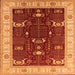 Square Oriental Orange Industrial Rug, urb1003org