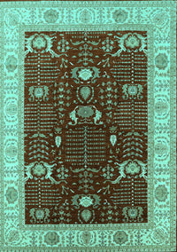 Oriental Turquoise Industrial Rug, urb1003turq