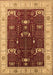 Machine Washable Oriental Brown Industrial Rug, wshurb1003brn